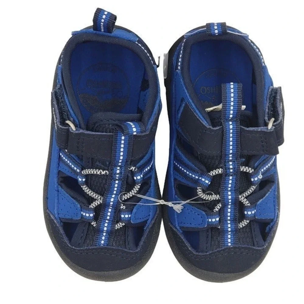 OshKosh B'gosh Toddler Water Shoes Sandals Blue Hook Loop Size 5T Beach Pool NEW